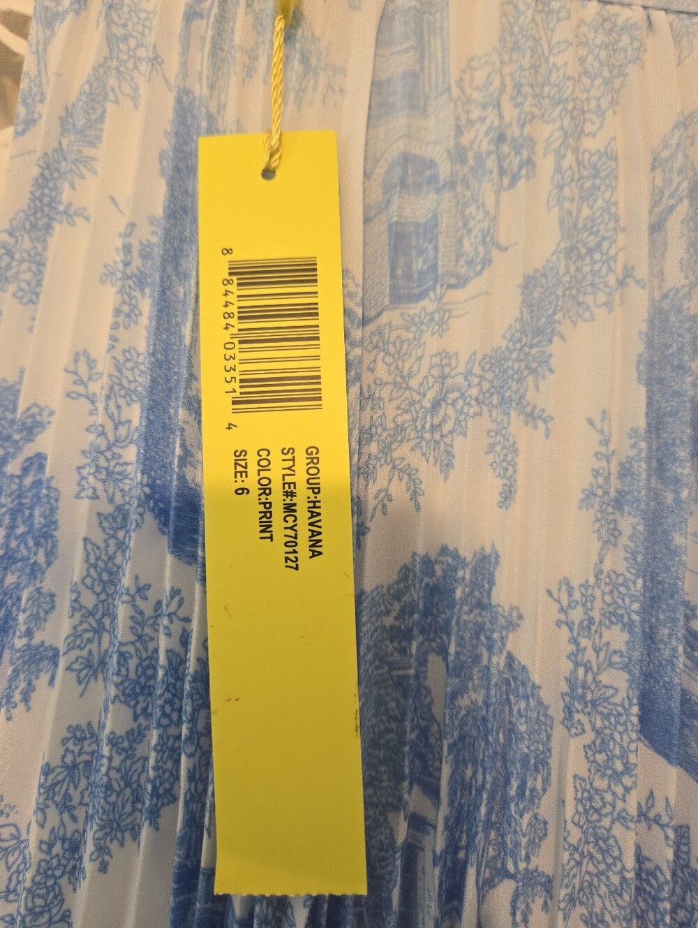 Catherine Malandrino Blue Pleated Maxi Skirt NWT Size 6 Ombre - Picture 7 of 13